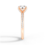Janice Round Cut Lab Grown Diamond 18Kt Rose Gold Engagement Ring - View 2