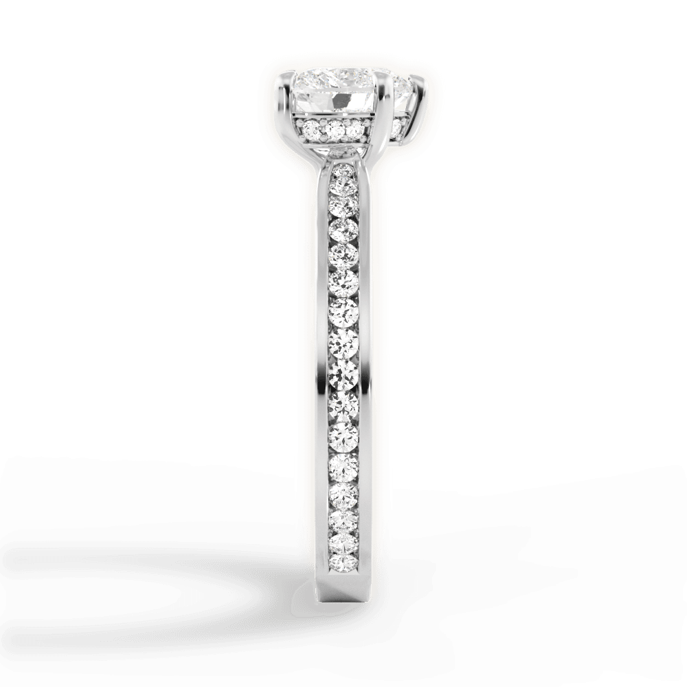 Katelyn Heart Cut Lab Grown Diamond Platinum Engagement Ring - View 3