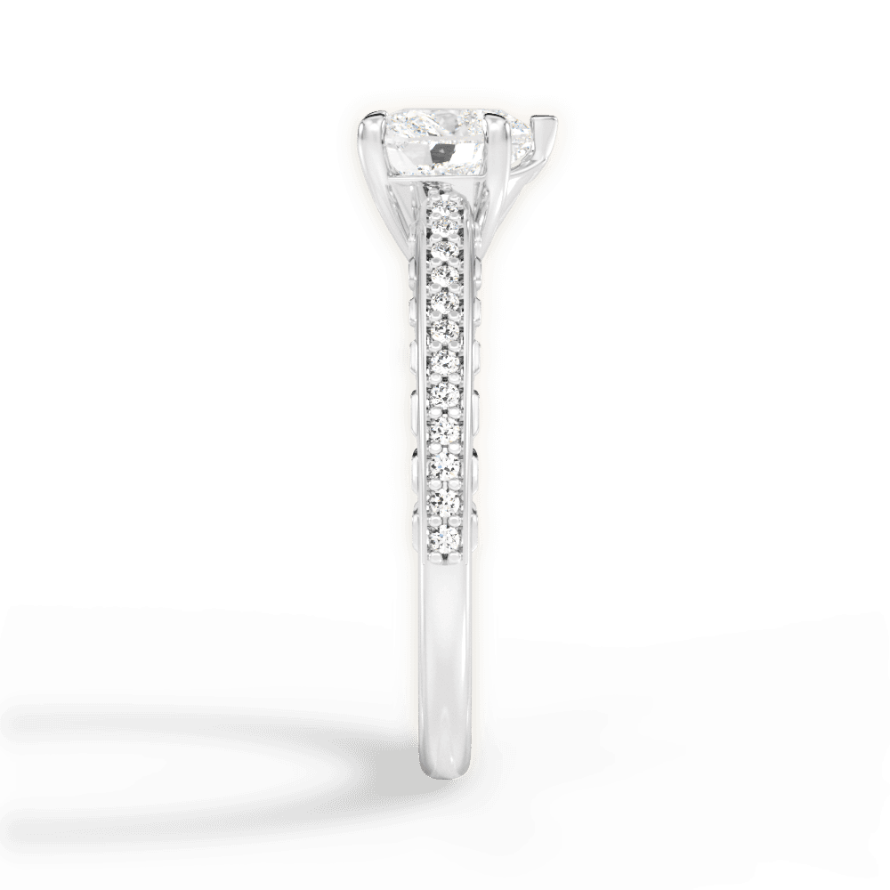 Caroline Heart Cut Lab Grown Diamond 14Kt White Gold Engagement Ring - View 4