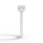 Madeline Round Cut Lab Grown Diamond 14Kt White Gold Engagement Ring - View 2