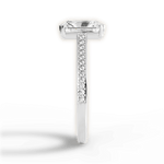 Denise Radiant Cut Lab Grown Diamond 18Kt White Gold Engagement Ring - View 3