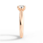 Gillian Round Cut Lab Grown Diamond 18Kt Rose Gold Engagement Ring - View 3