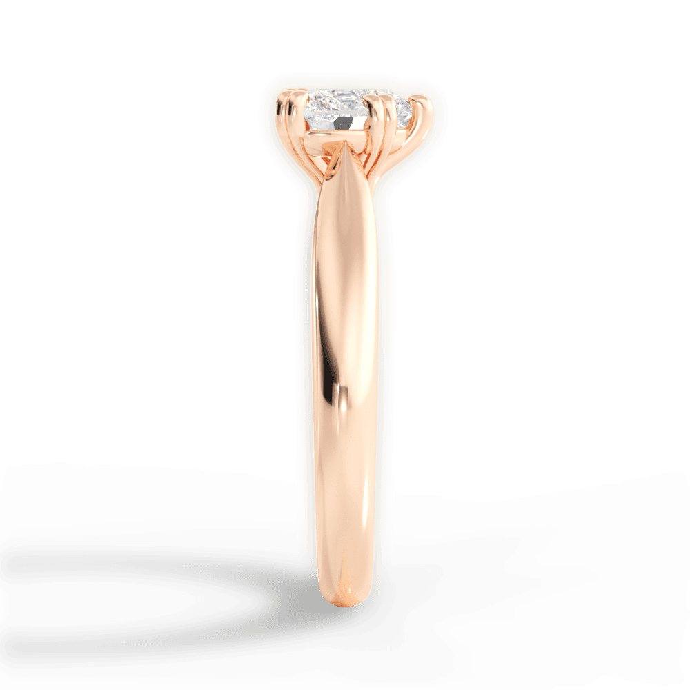 Gillian Heart Cut Lab Grown Diamond 18Kt Rose Gold Engagement Ring - View 4