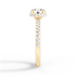 Isabella Round Cut Lab Grown Diamond 18Kt Yellow Gold Engagement Ring - View 3