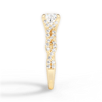 Justine Cushion Cut Lab Grown Diamond 18Kt Yellow Gold Engagement Ring - View 3