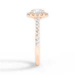 Ingrid Cushion Cut Lab Grown Diamond 18Kt Rose Gold Engagement Ring - View 3
