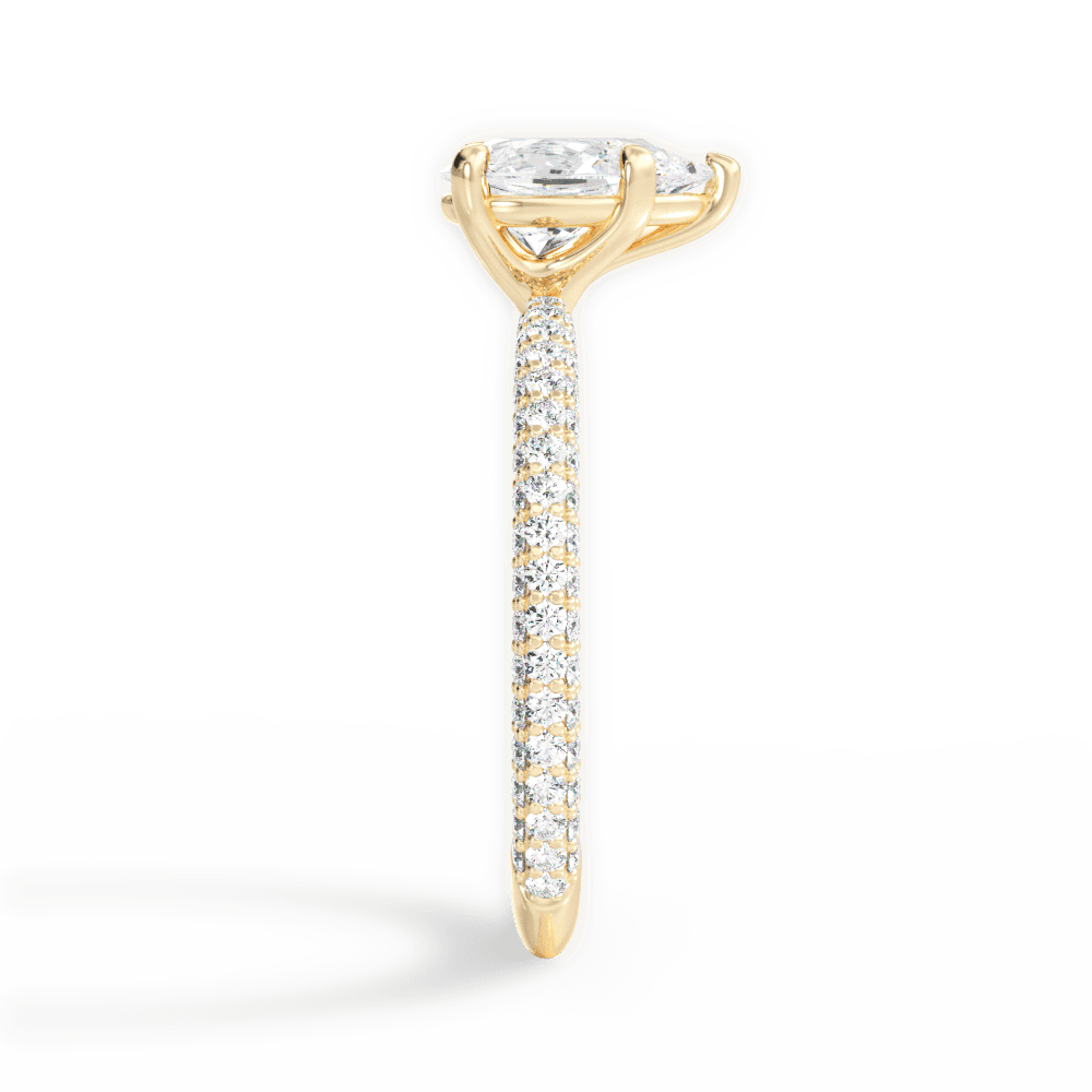Kristen Pear Cut Lab Grown Diamond 18Kt Yellow Gold Engagement Ring - View 2