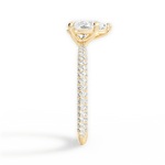 Kristen Pear Cut Lab Grown Diamond 18Kt Yellow Gold Engagement Ring - View 2