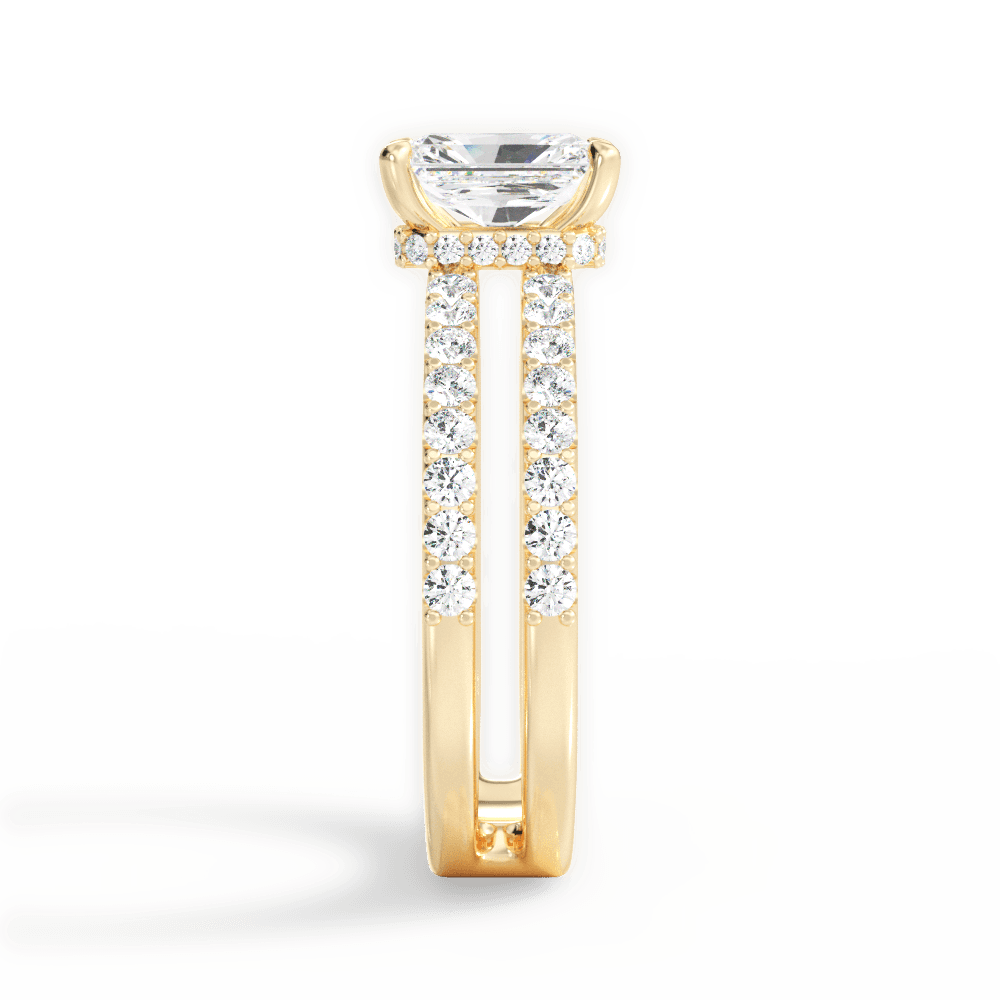 Christie Radiant Cut Lab Grown Diamond 18Kt Yellow Gold Engagement Ring - View 3