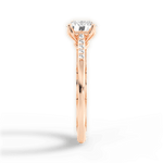 Christina Round Cut Lab Grown Diamond 18Kt Rose Gold Engagement Ring - View 3