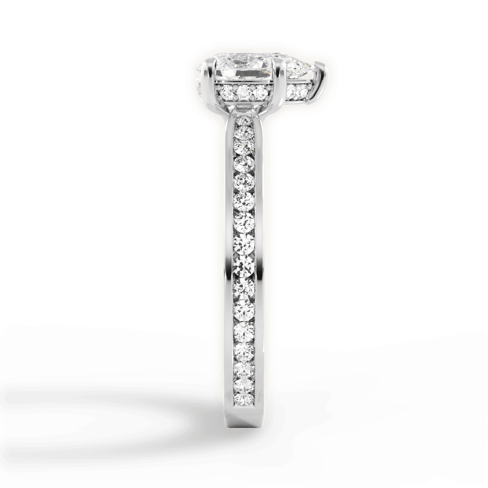 Katelyn Pear Cut Lab Grown Diamond 14Kt White Gold Engagement Ring - View 4