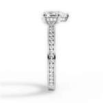 Katelyn Pear Cut Lab Grown Diamond Platinum Engagement Ring - View 4