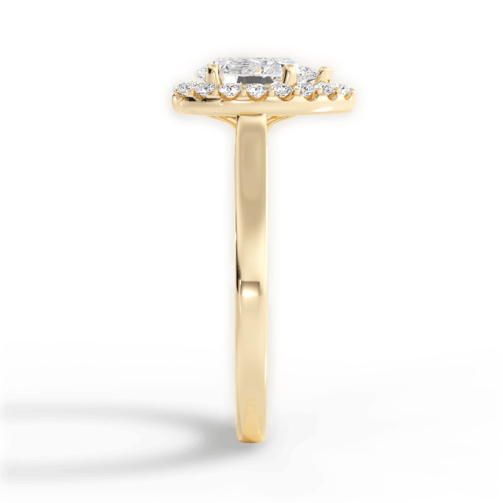 Fiona Pear Cut Lab Grown Diamond 18Kt Yellow Gold Engagement Ring - View 3