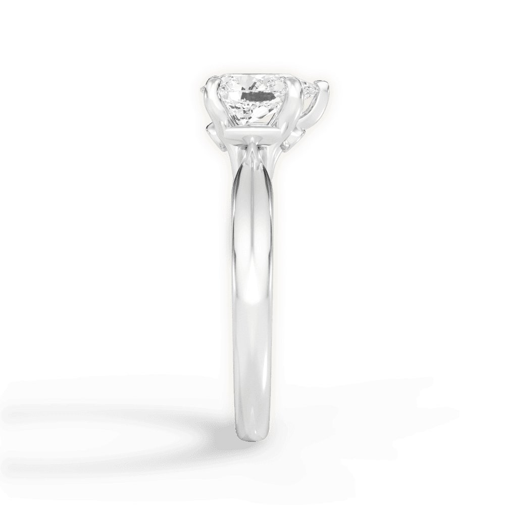 Amanda Pear Cut Lab Grown Diamond Platinum Engagement Ring - View 3