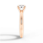 Dorothy Round Cut Lab Grown Diamond 18Kt Rose Gold Engagement Ring - View 4