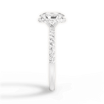 Isabella Oval Cut Lab Grown Diamond Platinum Engagement Ring - View 4