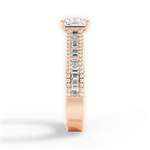 Lynn Princess Cut Lab Grown Diamond 18Kt Rose Gold Engagement Ring - View 4