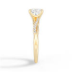 Charlotte Princess Cut Lab Grown Diamond 18Kt Yellow Gold Engagement Ring - View 3