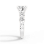 Justine Radiant Cut Lab Grown Diamond Platinum Engagement Ring - View 3