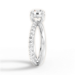 Jennifer Round Cut Lab Grown Diamond 14Kt White Gold Engagement Ring - View 3