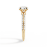 Gail Round Cut Lab Grown Diamond 18Kt Yellow Gold Engagement Ring - View 3