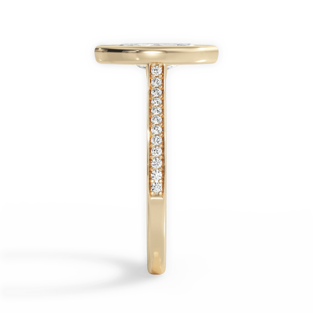 Deanna Marquise Cut Lab Grown Diamond 18Kt Yellow Gold Engagement Ring - View 4