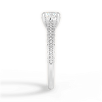 Caroline Cushion Cut Lab Grown Diamond 14Kt White Gold Engagement Ring - View 2