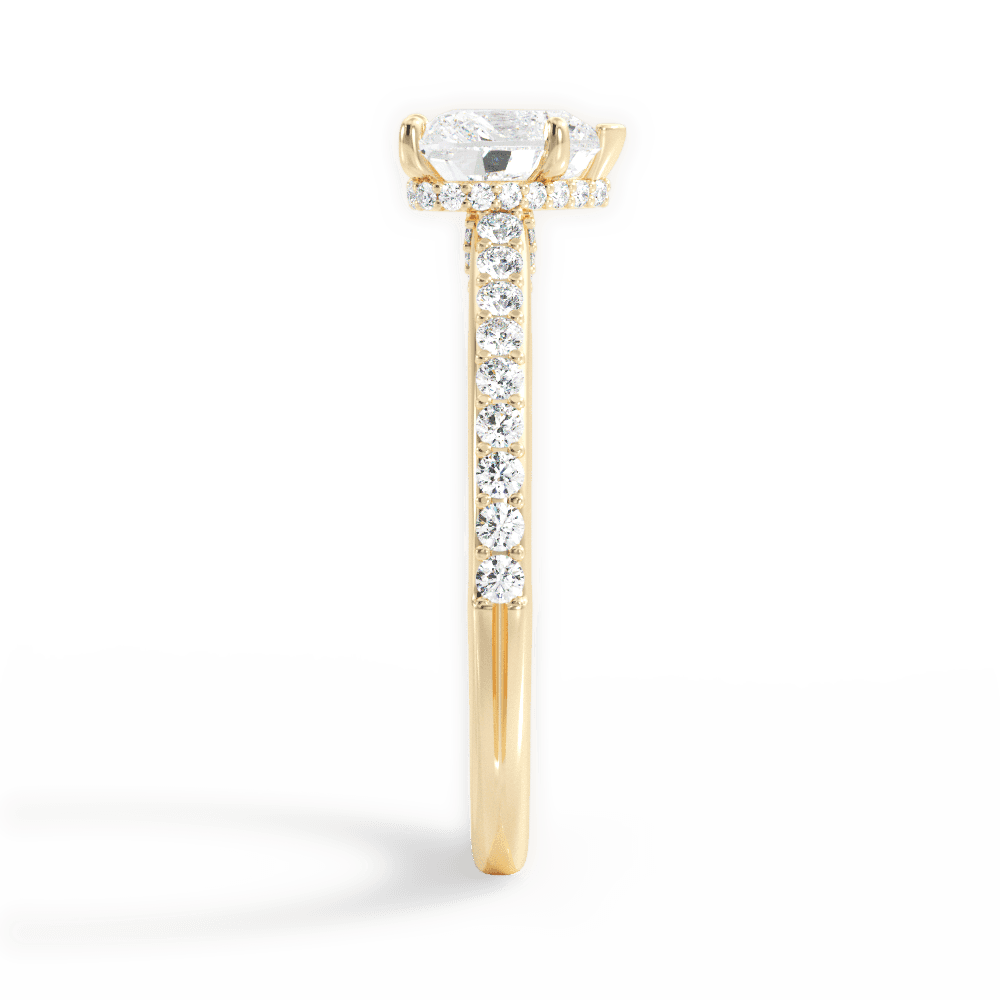 Joan Heart Cut Lab Grown Diamond 18Kt Yellow Gold Engagement Ring - View 2