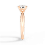Beth Oval Cut Lab Grown Diamond 18Kt Rose Gold Engagement Ring - View 4