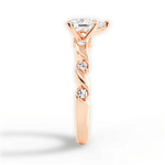 Emma Pear Cut Lab Grown Diamond 18Kt Rose Gold Engagement Ring - View 3