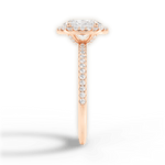 Joanne Oval Cut Lab Grown Diamond 18Kt Rose Gold Engagement Ring - View 4