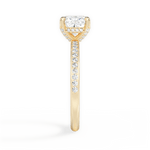 Janice Cushion Cut Lab Grown Diamond 18Kt Yellow Gold Engagement Ring - View 2