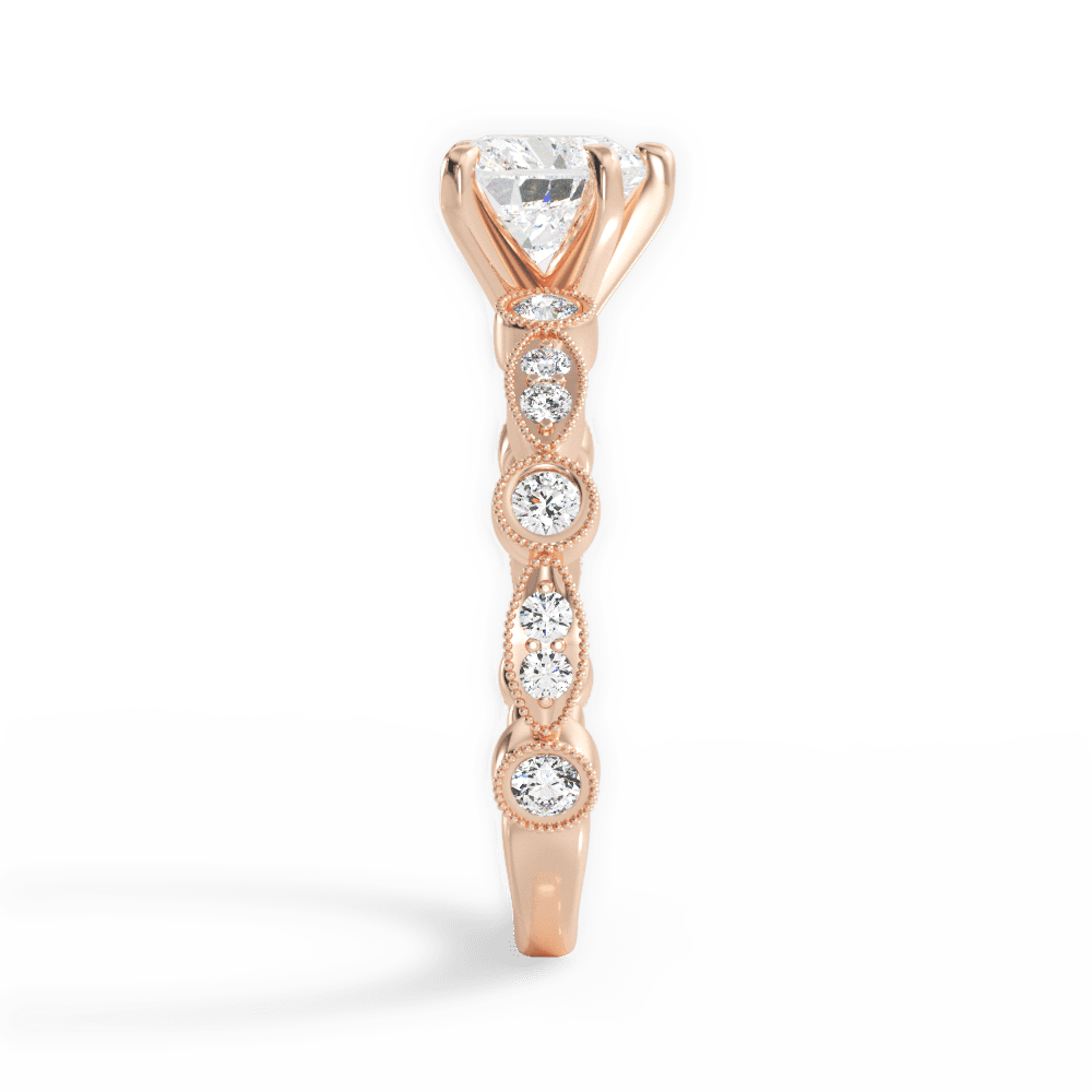 Edith Heart Cut Lab Grown Diamond 18Kt Rose Gold Engagement Ring - View 2