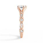 Edith Heart Cut Lab Grown Diamond 18Kt Rose Gold Engagement Ring - View 2