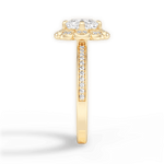 Hayley Cushion Cut Lab Grown Diamond 18Kt Yellow Gold Engagement Ring - View 3