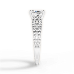 Jessica Radiant Cut Lab Grown Diamond Platinum Engagement Ring - View 4