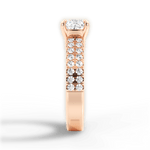 Kayla Cushion Cut Lab Grown Diamond 18Kt Rose Gold Engagement Ring - View 2