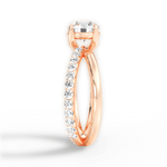 Jennifer Round Cut Lab Grown Diamond 18Kt Rose Gold Engagement Ring - View 2