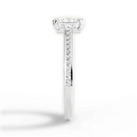 Denise Princess Cut Lab Grown Diamond 14Kt White Gold Engagement Ring - View 2