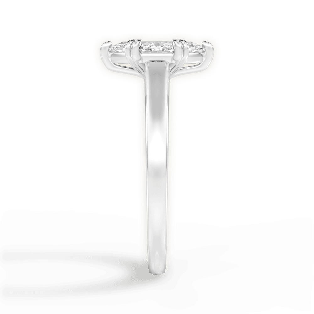 Anna Marquise Cut Lab Grown Diamond 14Kt White Gold Engagement Ring - View 3