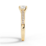 Elena Cushion Cut Lab Grown Diamond 18Kt Yellow Gold Engagement Ring - View 3