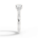 Christina Cushion Cut Lab Grown Diamond Platinum Engagement Ring - View 4