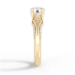 Isabel Round Cut Lab Grown Diamond 18Kt Yellow Gold Engagement Ring - View 4