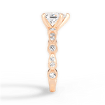 Edith Pear Cut Lab Grown Diamond 18Kt Rose Gold Engagement Ring - View 2