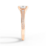 Delia Princess Cut Lab Grown Diamond 18Kt Rose Gold Engagement Ring - View 4