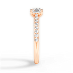 Elizabeth Asscher Cut Lab Grown Diamond 18Kt Rose Gold Engagement Ring - View 4