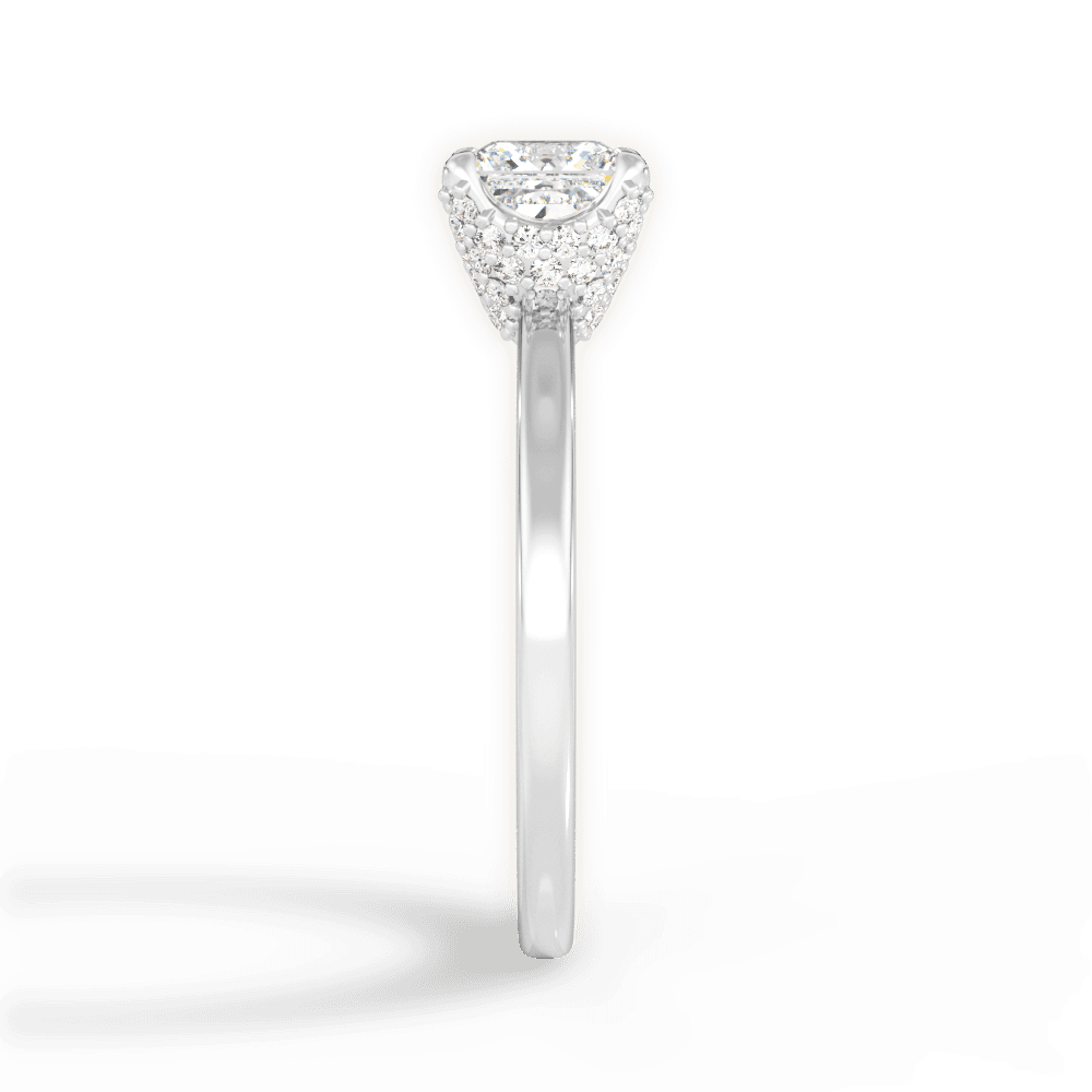 Gemma Princess Cut Lab Grown Diamond 18Kt White Gold Engagement Ring - View 2