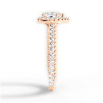 Kim Heart Cut Lab Grown Diamond 18Kt Rose Gold Engagement Ring - View 4