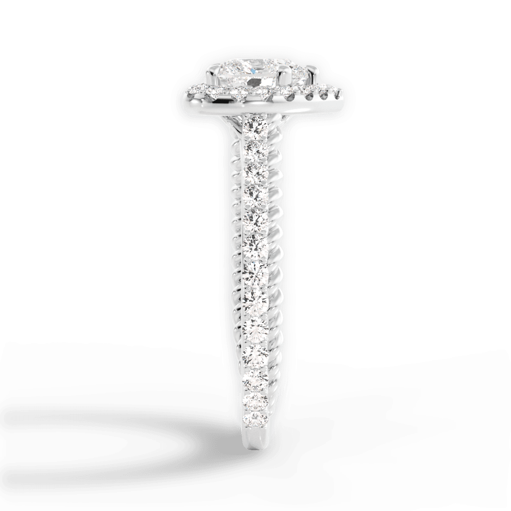 Kim Heart Cut Lab Grown Diamond Platinum Engagement Ring - View 2