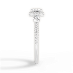 Kara Emerald Cut Lab Grown Diamond 14Kt White Gold Engagement Ring - View 4